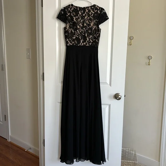 Aidan Mattox Black and Nude Gown - Picture 4 of 9